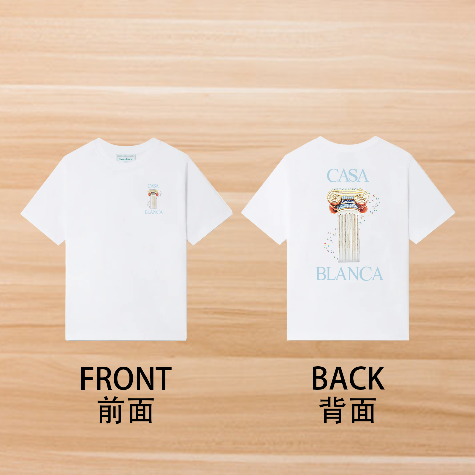 thumbnail for Casablanca Casablanca Short-Sleeved Heavyweight Pure Cotton 260g American Trendy Brand Niche Loose High Street T-Shirt