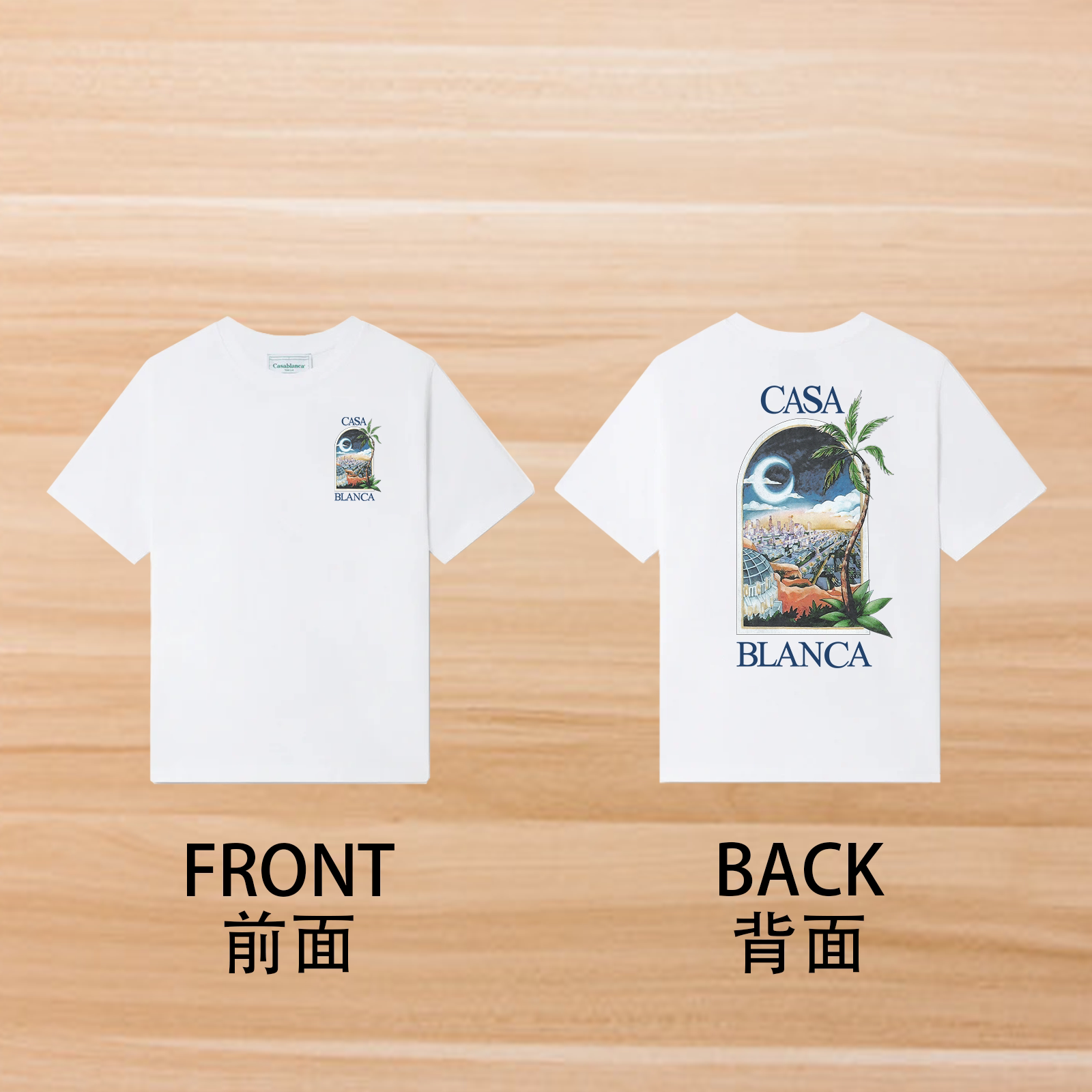 thumbnail for Casablanca Casablanca Short Sleeve Heavy Cotton 260g American Fashion Fashion Niche Loose High Street T-shirt