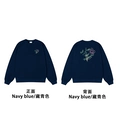 Front and Back Style - Simple Flower Navy Blue