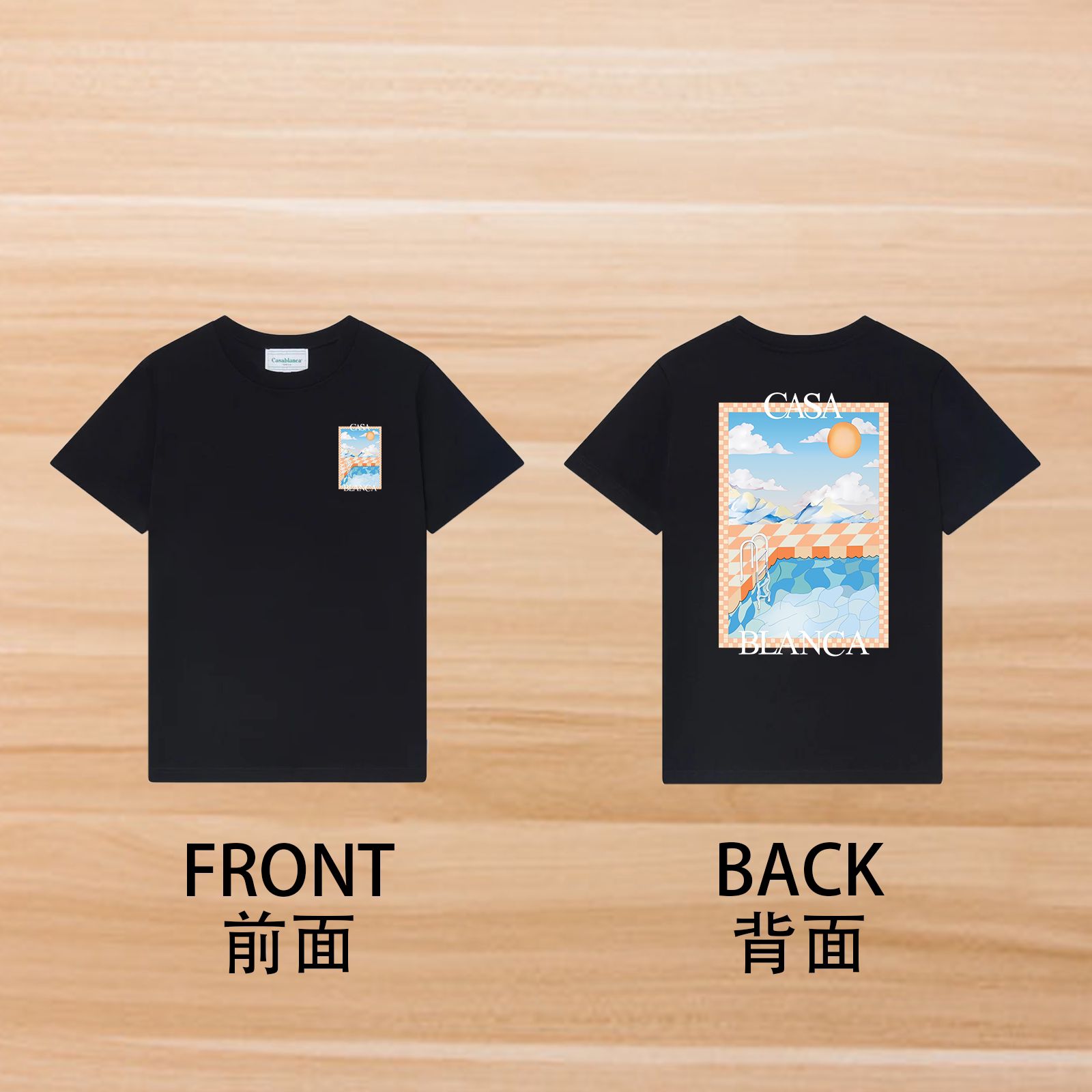 thumbnail for Casablanca Casablanca Short Sleeve Heavy Cotton 260g American Fashion Fashion Niche Loose High Street T-shirt
