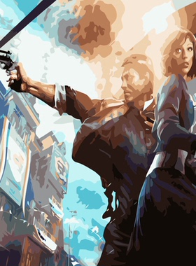 数字油画diy油彩画填色治愈手工定制涂色填充画Bioshock 生化奇兵