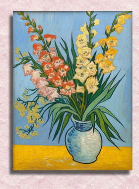 梵高花束数字油画diy风景客厅填色手绘成人减压高级版装饰画