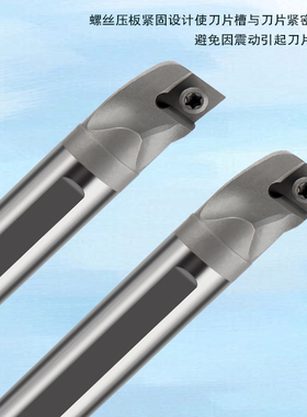 进口加长左手刀SCLPL06深孔抗震合金防震内孔车刀硬质钨钢反刀杆