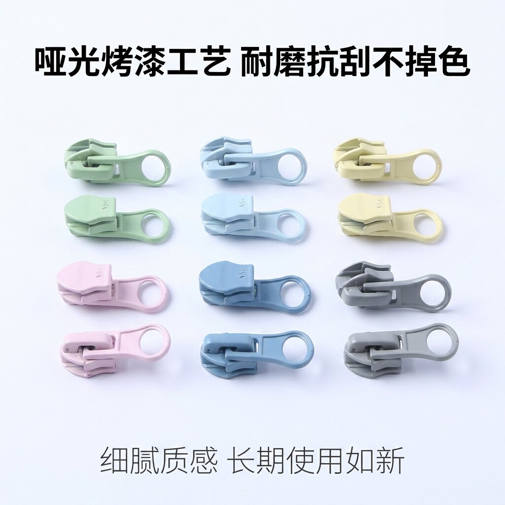 彩色7号尼龙拉链头衣服校服羽绒服替换拉链扣拉头防晒衣拉锁头