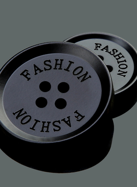 树脂刻字扣子男女衣服大衣毛衣开衫高端精致纽扣黑色西装钮扣配件