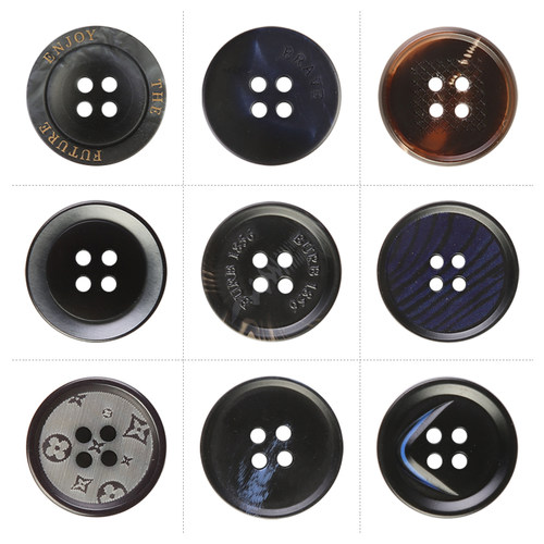 西装扣子刻字树脂纽扣配件