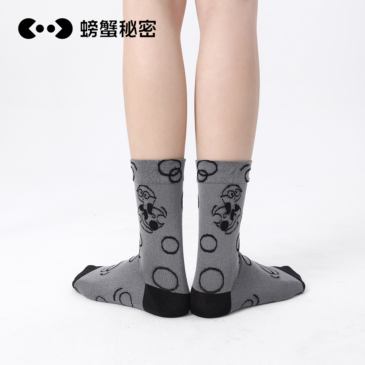 螃蟹秘密袜子2025新款中筒袜