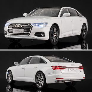 合金车模奥迪A6L仿真汽车1比24汽车模型仿真收藏摆件玩具生日礼物