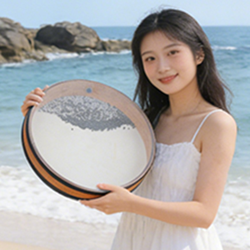 双面海浪鼓自然声音疗愈专业冥想拟声理疗音乐解压海洋鼓羊皮鼓