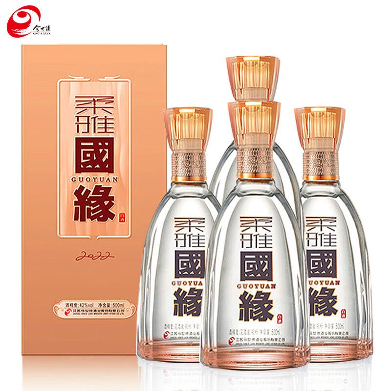 今世缘柔雅国缘42度500ml*4瓶整箱装