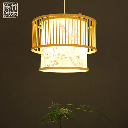 中式吊灯新中式仿古复古茶楼餐饮餐厅竹吊灯日式茶馆书房客栈古朴