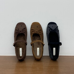 法式小众波点气质玛丽珍单鞋女2025秋冬加绒晚晚风软底温柔豆豆鞋