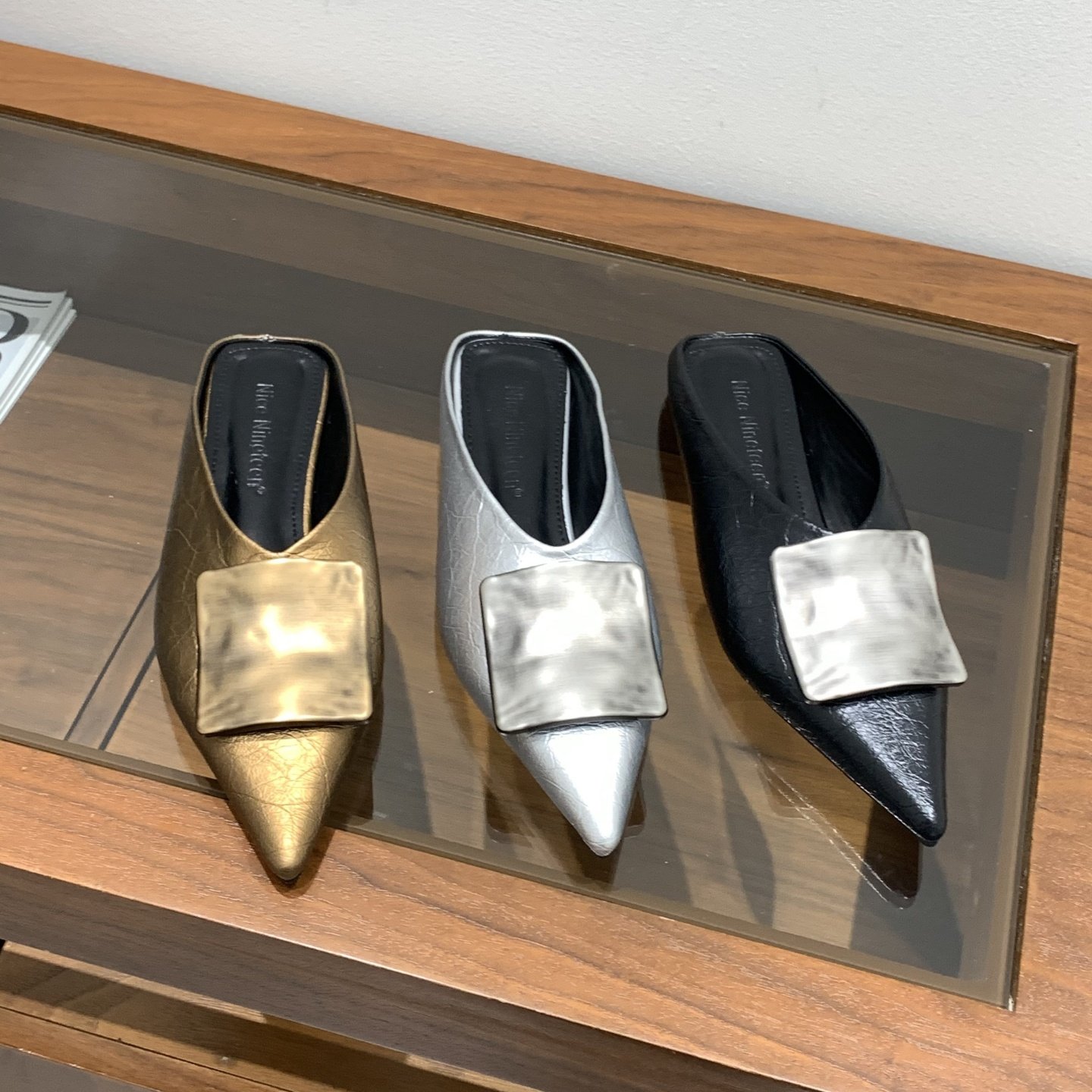 法式金属方扣包头半拖鞋女外穿2025新款夏季内增高凉拖平底穆勒鞋,女鞋,包头拖,淘宝优惠券,粉丝福利购,淘宝优惠卷