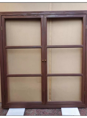 复古做旧假窗户装饰仿真实木窗户框花园背景墙挂件创意拍摄道具