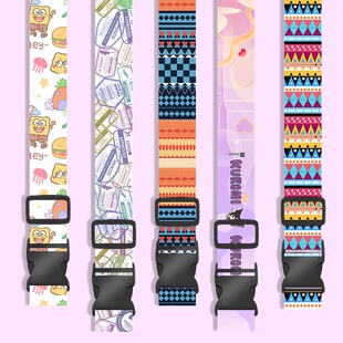 一字行李箱捆绑带插口式 可调节长度 打十字购买2条打包带