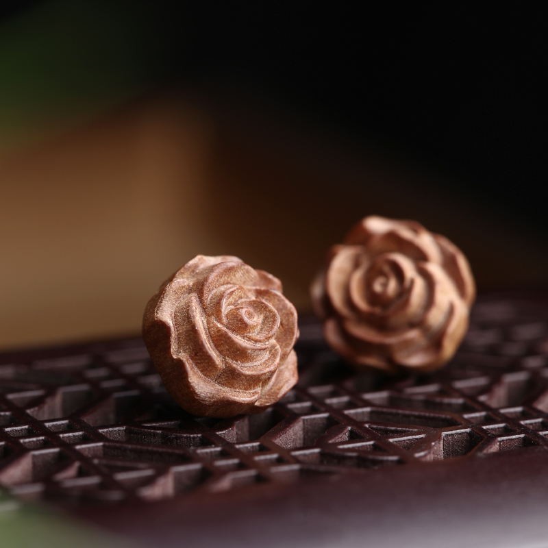 老山檀木民族风925银女檀香木