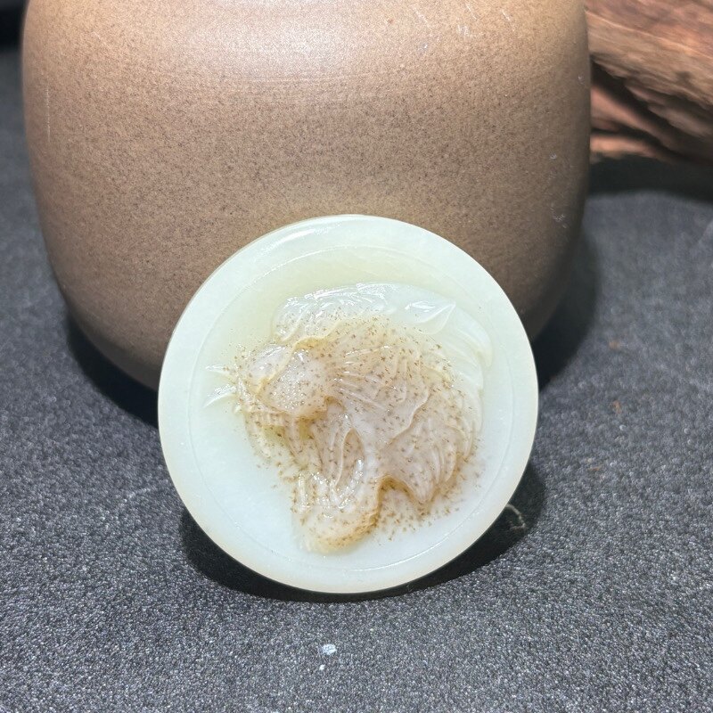 和田玉虎头牌 巧雕 罗甸玉优质白玉 十二生肖虎 挂件吊坠包邮