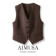 26春季 无袖 新款 背心马甲女款 坎肩马夹背心 高级咖色西装 AIMUSA