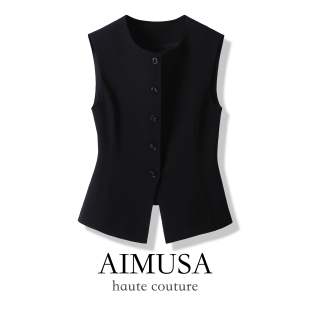 通勤叠穿西装 AIMUSA 马甲女春季 轻熟风显瘦无袖 背心马夹 26年新款