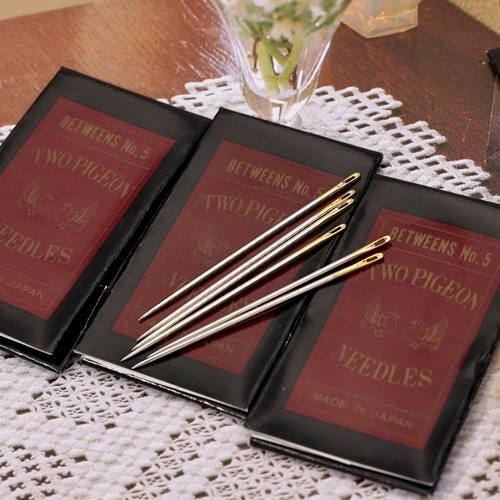 日本加硬手工针双面呢大衣专用金尾针羊绒手缝针双鸽家用缝被子针