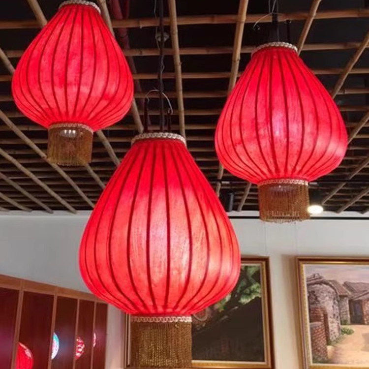 台湾染红棉布灯笼春节婚庆绘画写字商铺广告景区影视道具防水防晒