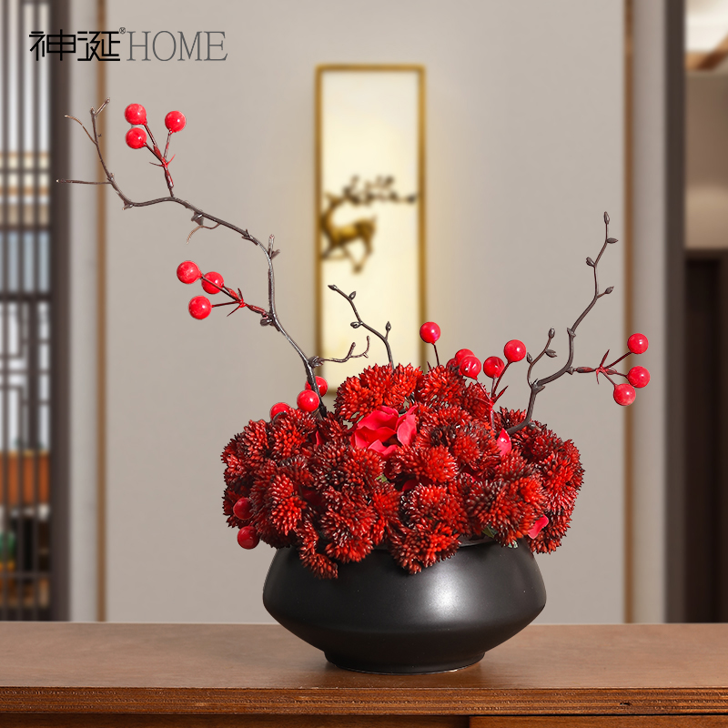 【高级感逼真仿真花】酒店餐桌花