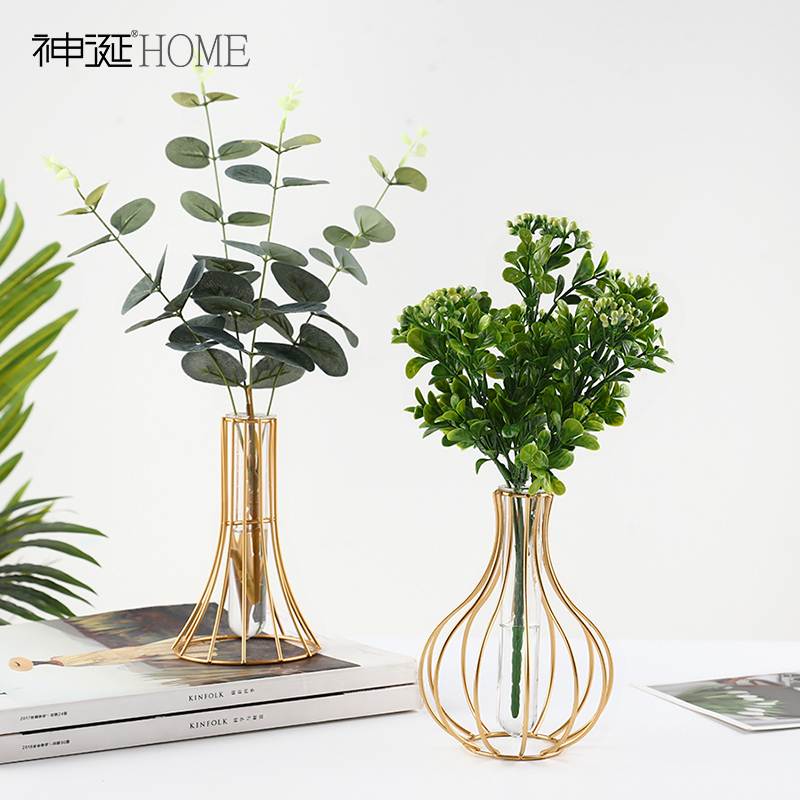 Ins phong cách Bắc Âu trong suốt bình thủy tinh đồ trang trí sáng tạo đơn giản phòng khách khô cắm hoa bàn ăn trang trí bàn nhỏ đồ gỗ trang trí phòng khách	
