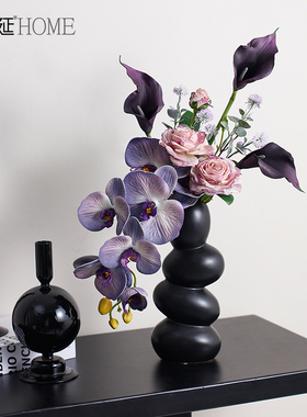 蝴蝶兰把束设计师假花仿真花摆件客厅装饰花餐桌仿生干花插花高档