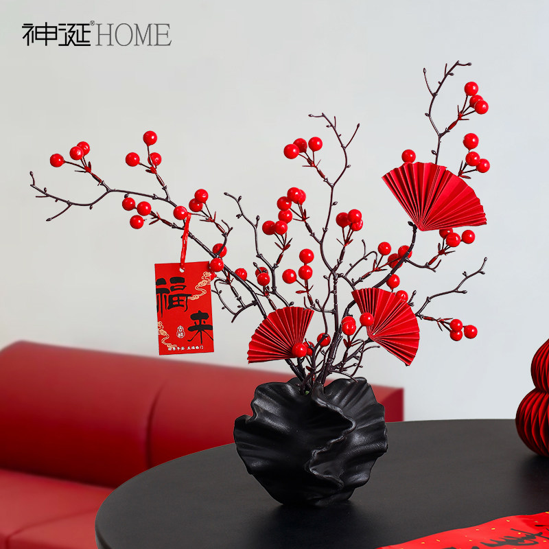 2026喜庆过新年装饰品发财红果假花仿真花客厅摆设年宵花摆件桌面,家居饰品,仿真花/假花,淘宝优惠券,粉丝福利购,淘宝优惠卷