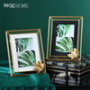 Nordic metal Glass Photo frame Platform 67 originality Photo Decorative painting Simplicity autograph Photo Decoration