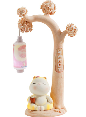 新品治愈系猫咪摆件ins风创意可爱家居K桌面上装饰品少女心房间小