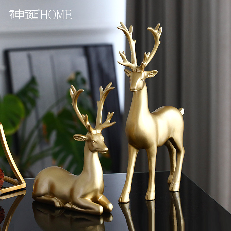 Đồ trang trí hươu cao cấp, tủ tivi phòng khách phong cách sang trọng ánh sáng Bắc Âu, tủ rượu, trang trí lối vào nhà, quà tân gia tân gia 	đồ gỗ trang trí handmade	 	đồ trang trí nội thất bằng gỗ	