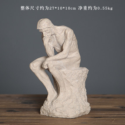 创意沉默是金雕塑工艺品摆件复古家居办公室客厅艺术品装饰品摆设