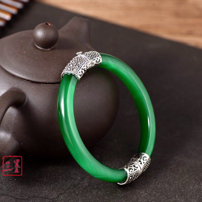 AGARWOOD SUCH AS CRUMBS THE SAME STYLE OF STEP AWAY BRACELET S BRACELET OPEN BRACELET GREEN OPAL BRACELET