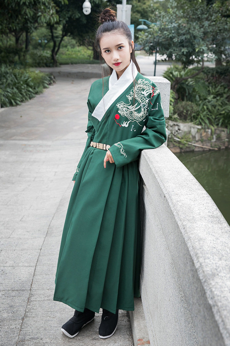 SANMO HANFU NON-ANCIENT COSTUMES PERFORMANCE COSTUMES ANCIENT STYLE QINGLONG EMBROIDERY MALE AND FEMALE GENERAL ARROW SLEEVES TRADITIONAL HANFU MING SYSTEM TROLLING