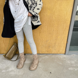 韩国童装女童加绒打底裤洋气冬季儿童弹力铅笔裤中大童修身长裤子