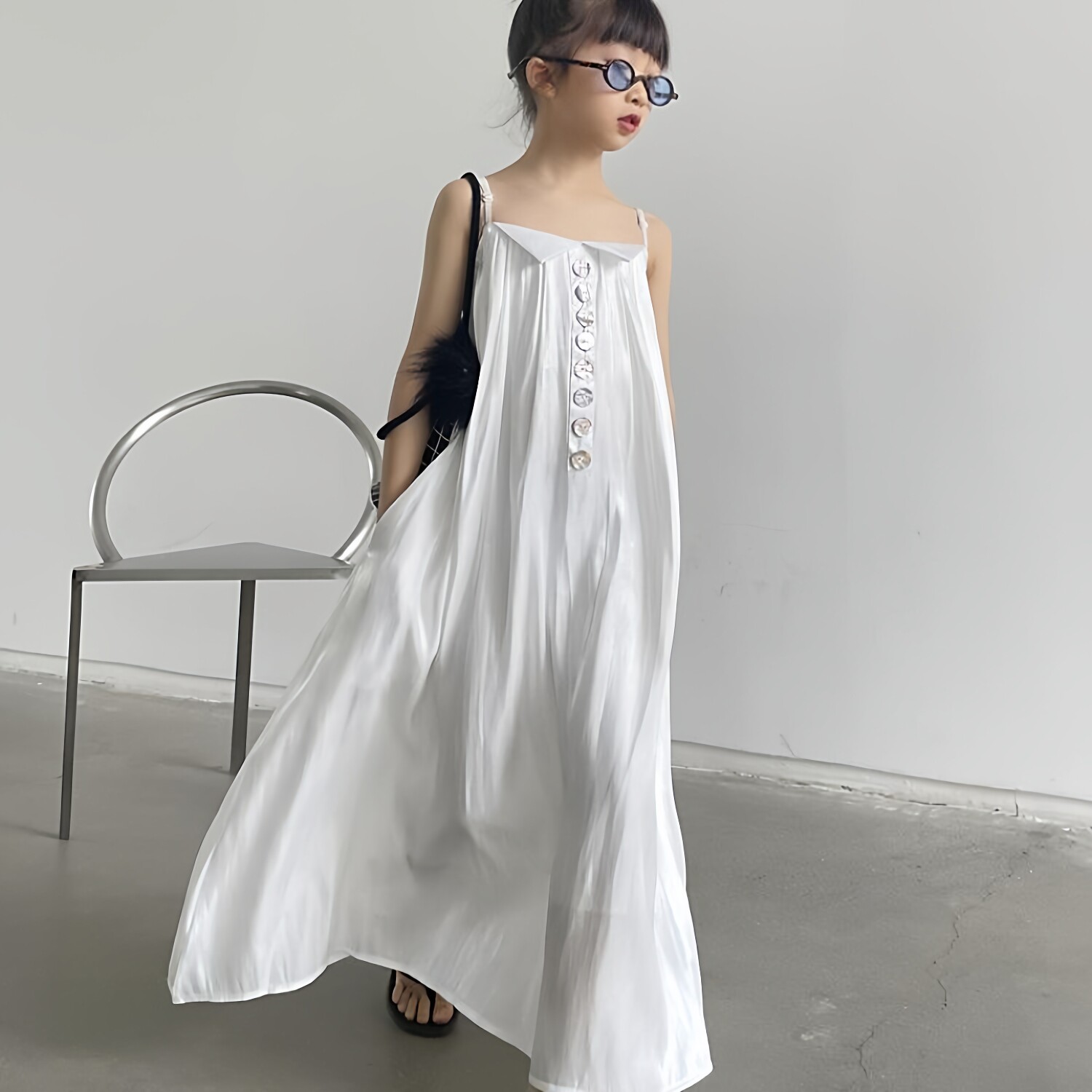 豆丁奇遇女吊带度假风夏季高光棉