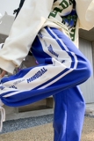2026春季新款克莱因蓝字母印花拼接抽绳卫裤XZ604-KP57-P55控68，男装休闲裤，星座604