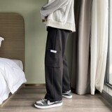 2026冬季加绒加厚工装卫裤XZ604-KP12-P55控68，男装休闲裤，星座604