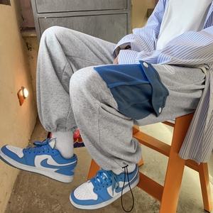 港风新款百搭撞色口袋九分抽绳工装卫裤 XZ604-KP37-P55控68图片