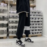 港风新款春秋百搭经典四条杠宽松罗口卫裤XZ604-KP38-P45控58，男装休闲裤，星座604