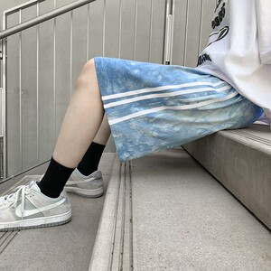 2026夏季扎染全棉三条杠短裤 XZ604-KP17-P28控38图片