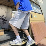 2026夏季自制新款华夫格条纹短裤四色XZ604-KP60-P35控48，男装牛仔裤，星座604