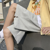 推荐！2026夏季自制华夫格贴袋开衩短裤XZ604-KP69-P30控39，男装牛仔裤，星座604