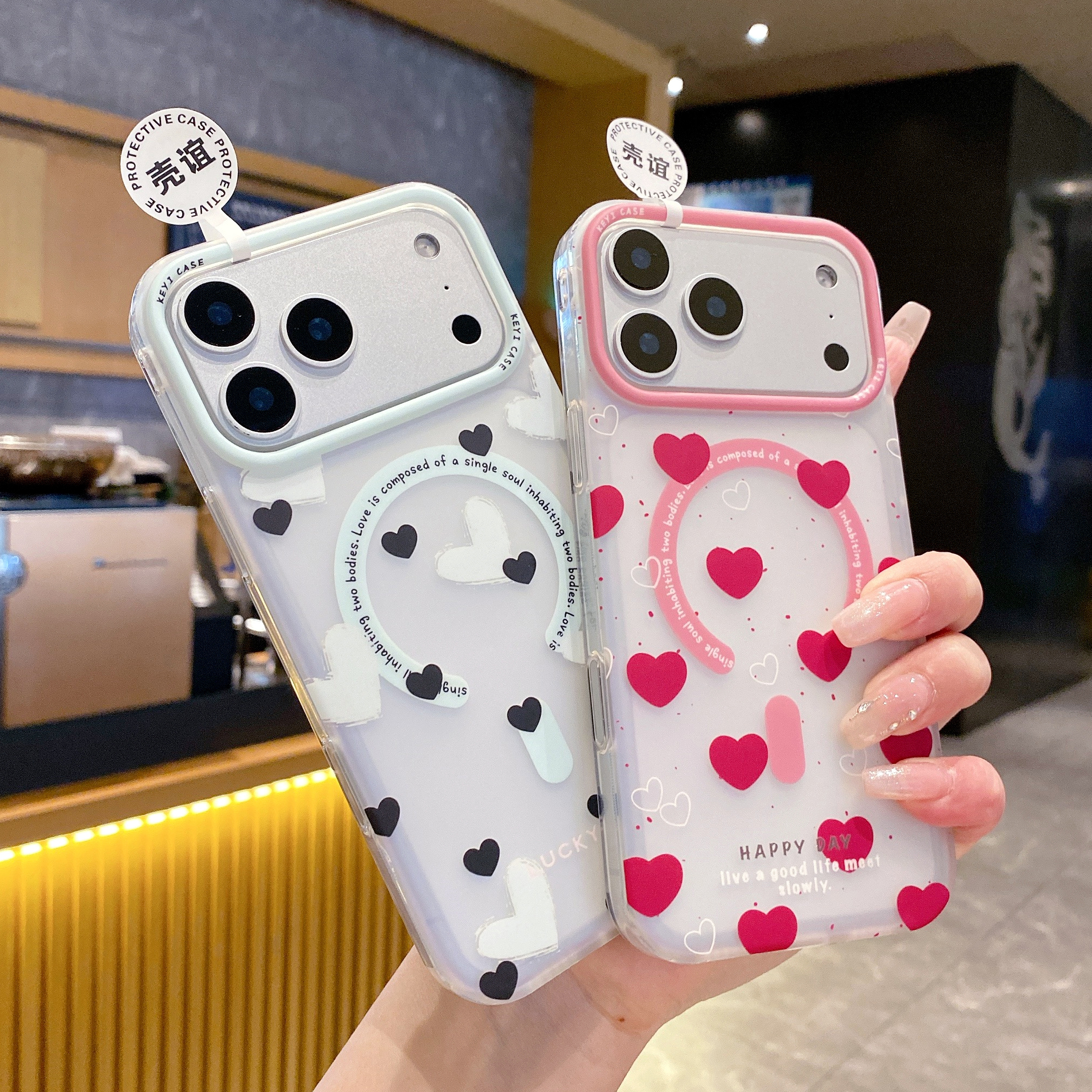 卡通雷射双层IMD肤感磨砂手机壳