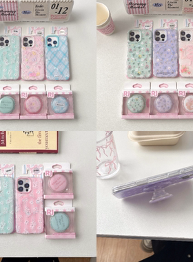 双层IMD绿百合粉蝴蝶蓝色格纹case适用iphone17苹果13清新气质14温柔15甜美16promax相机AI键女生磁吸手机壳