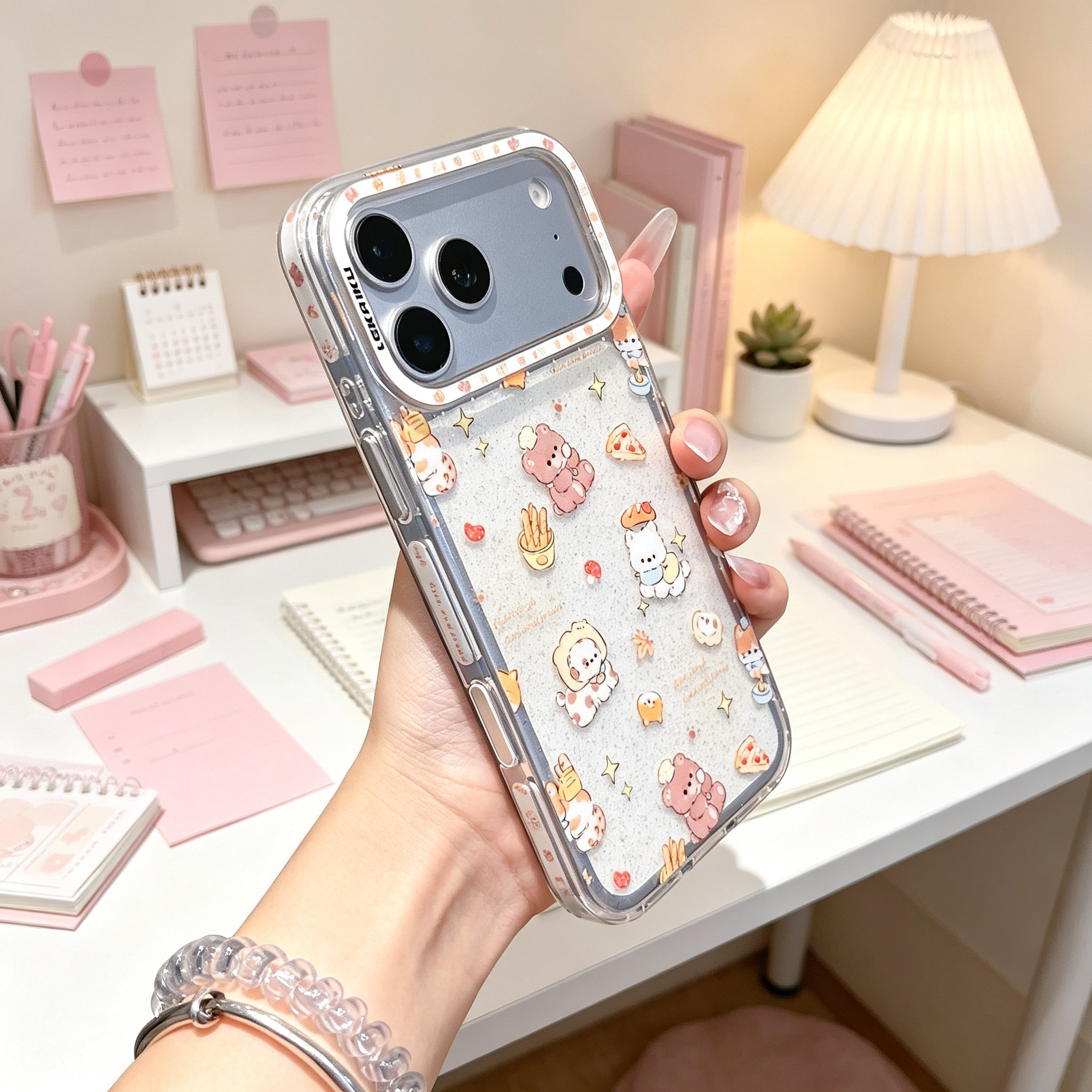 侧颜LEKAIKU芭蕾舞鞋猫咪小熊适用iphone18苹果17promax可爱16pro卡通女生包相机AI独立键双层IMD耐刮手机壳