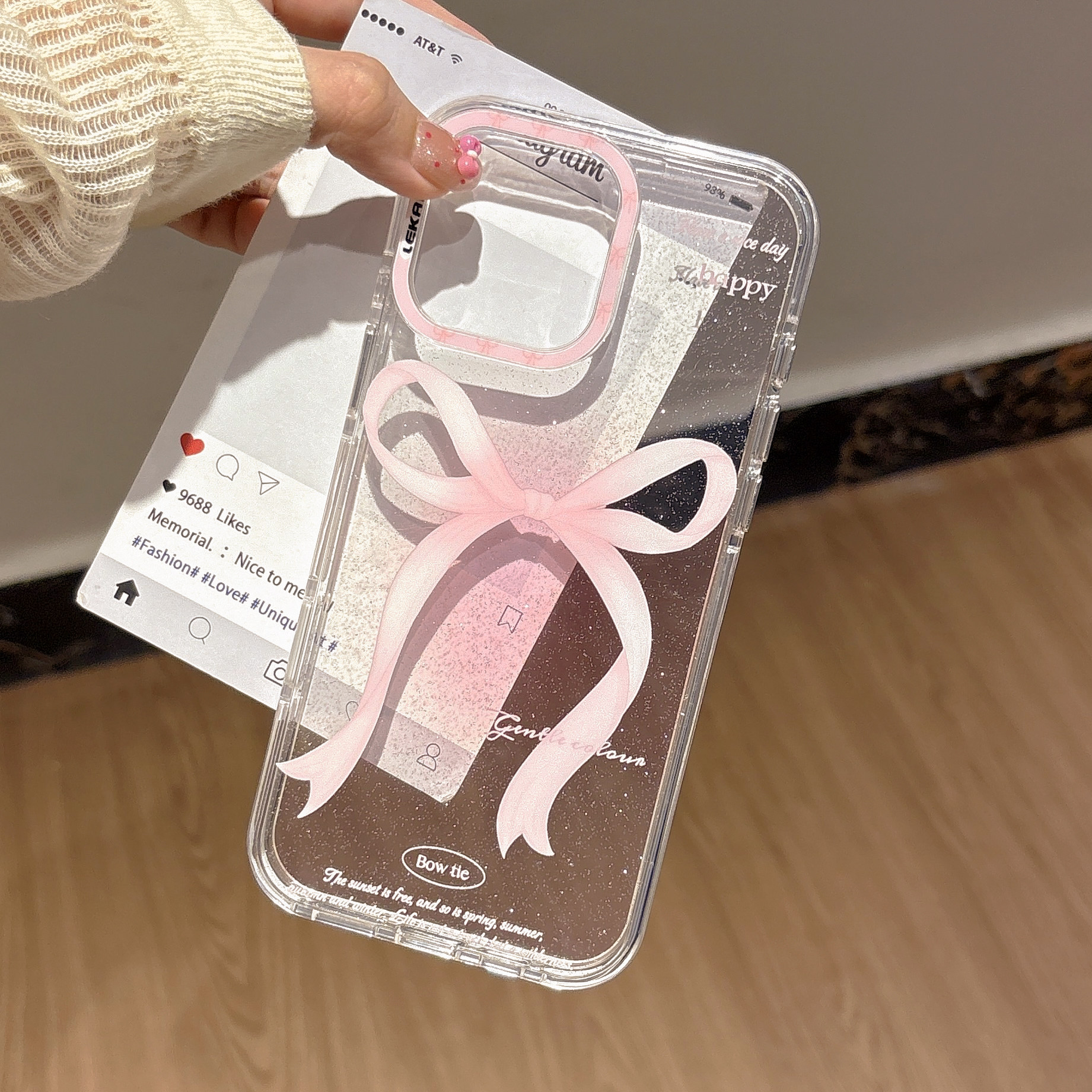 粉色蝴蝶结边框印图适用iphone17pro苹果16promax时尚15女生软边硬背ins全包独立相机AI键双层IMD防摔手机壳