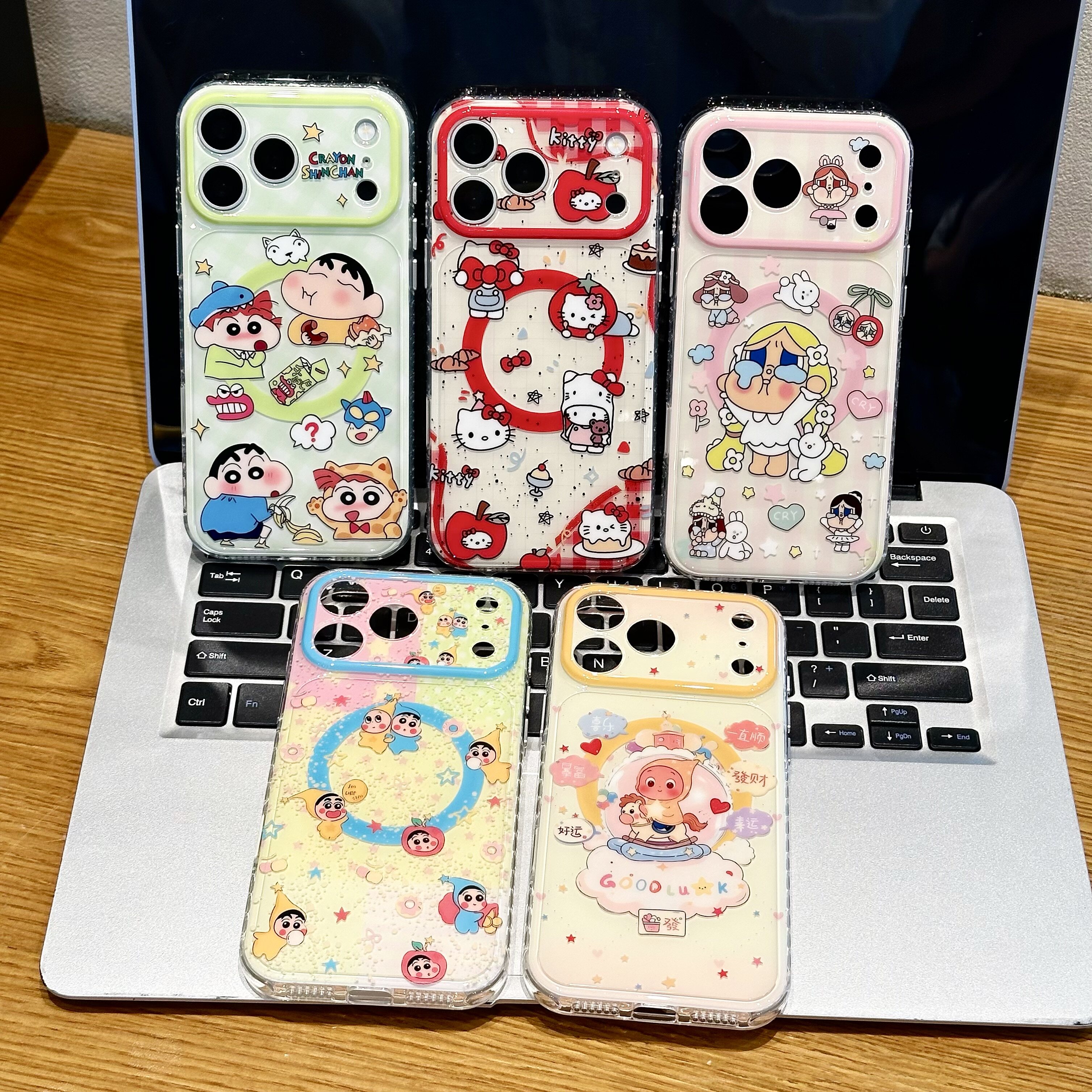 星星人哭娃适用iphone苹果17promax可爱16pro卡通15女生小众精孔全包相机ai金属独立键双层IMD磁吸防摔手机壳