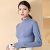 Autumn and winter Half a Light and thin Show thin Base coat Long sleeve pinkycolor Versatile Internal lap jacket